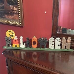 Halloween Decorative Sign with Characters